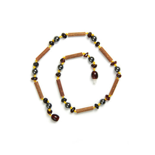 Woodland hazelwood amber hematite